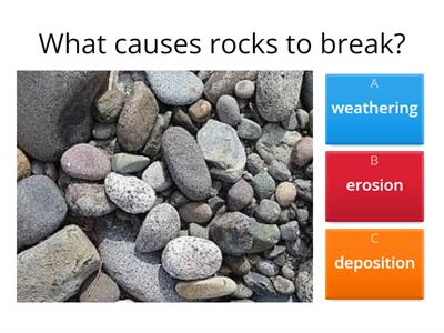 What causes the weathering?