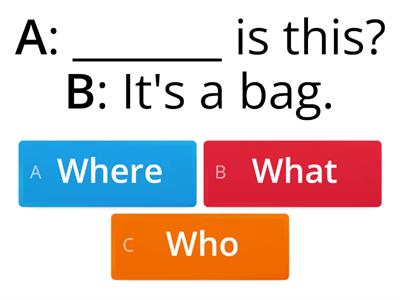 Question words quiz