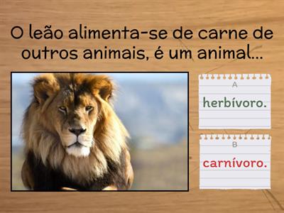 Regimes alimentares dos animais 