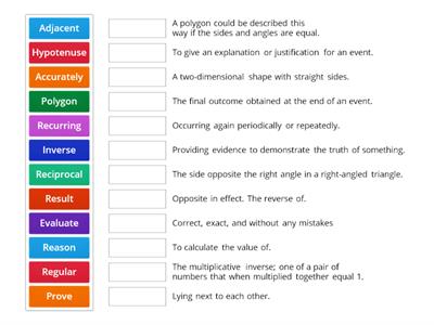 9H Autumn 2 - Key Vocabulary