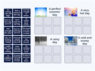 Putting weather phrases into categories