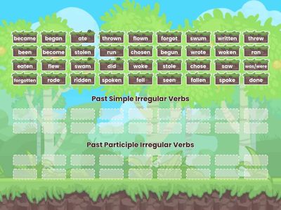 Past Simple vs. Past Participle Irregular Verbs
