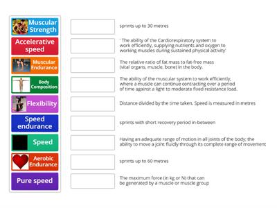 Match Up Components Of Health Related Fitness BTEC