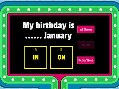  Prepositions of time - IN ON AT