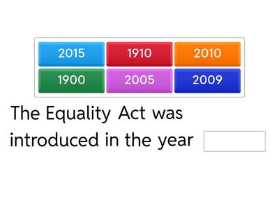 Lesson One - The Equality Act