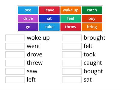 6B Vocabulary - Irregular verbs