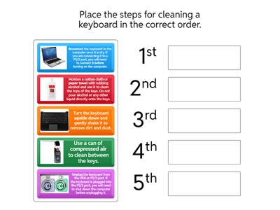 Cleaning the keyboard 