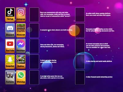 Popular apps and gaming platforms