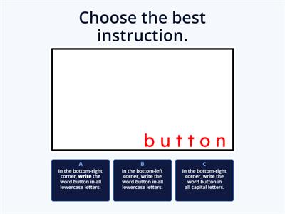 Writing Instructions