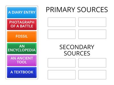 PRIMARY AND SECONDARY SOURCES