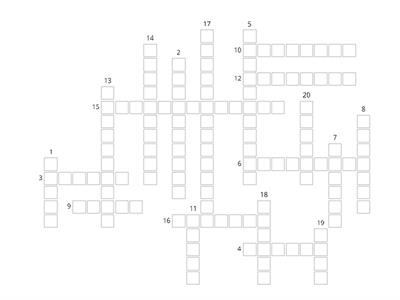 Grammar 5A Advanced Vocabulary Crossword