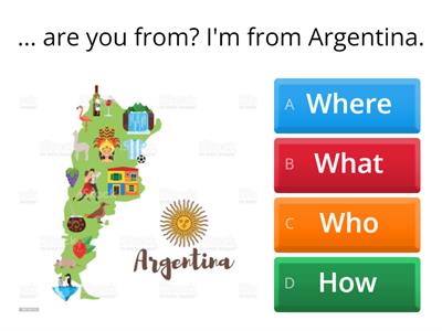 Beginners WH questions (verb to be)