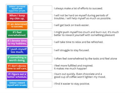 Zero, First Conditionals (controlled)
