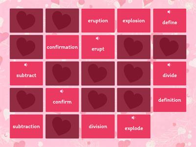 Suffixes:  -tion, -sion, -ion