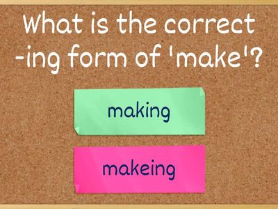 Spelling Rules and Question Formation Quiz