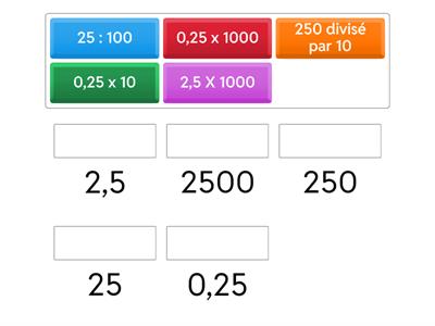 MULTIPLIER OU DIVISER PAR 10, 100, OU 1000