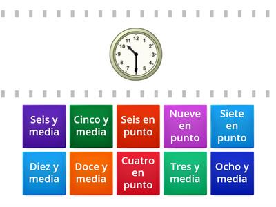 SEÑALA LA HORA CORRECTA