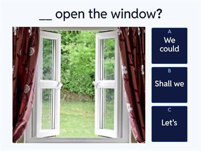 Making suggestions: shall ?/could/let's/why don't we?