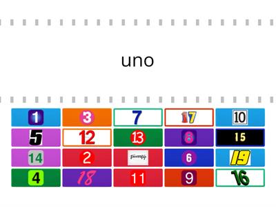 Spanish Numbers 1-20 S2