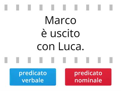 Il predicato verbale e nominale