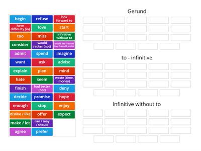 Gerund VS Infinitive