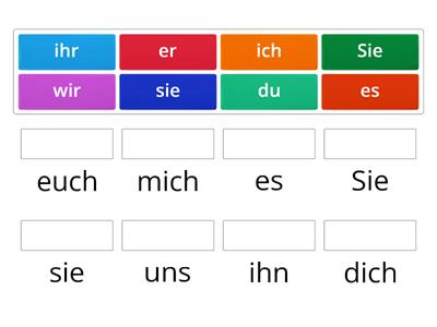 Akkusativ von Personalpronomen