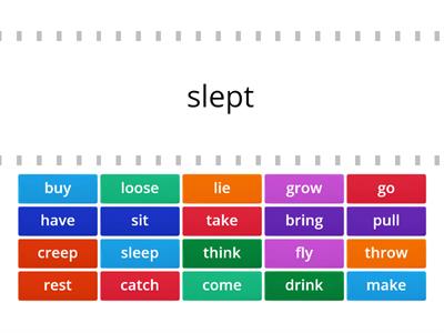 Match Present to Past tense verb