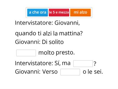 Azioni quotidiane 1 - Rimetti al posto giusto le parole tolte!