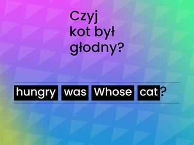 was and were - wh- questions  - zdania pytające - zdania - sentences - tłumaczenia - test sprawdzian kartkówka