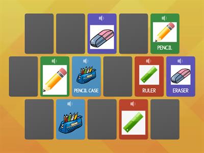 School objects - MEMORY GAME