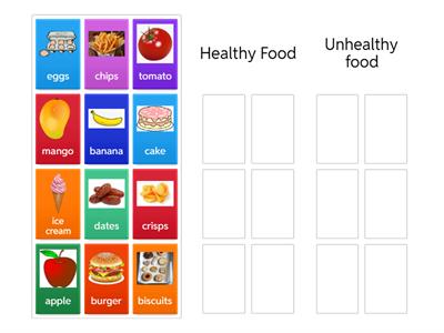 Classify healthy and unhealthy food