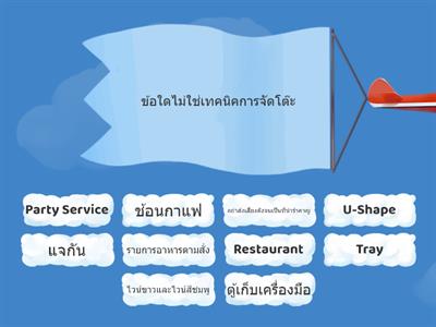 ตอน เครื่องมือเครื่องใช้ในการบริการอาหารและเครื่องดื่ม   