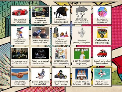 Egzamin osmoklasisty , pisanie,  gramatyka