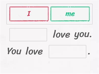 Subject & Object Pronoun complete sentences