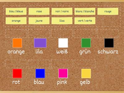 Französisch: les couleurs