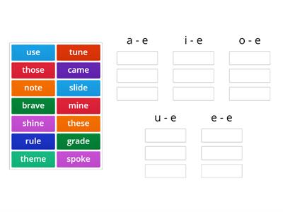 vowel consonant e