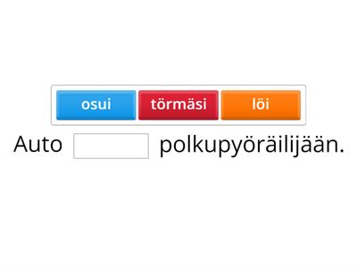 Törmätä, osua, lyödä