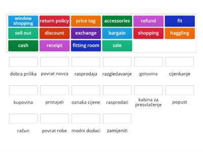 Unit 3, 3C It's shop o'clock (vocabulary)