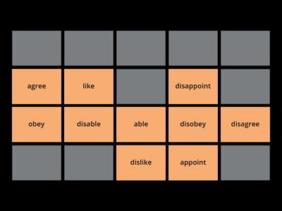 'dis-' matching pairs