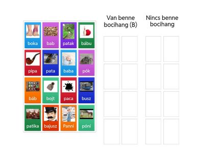 B hang auditív észlelése 