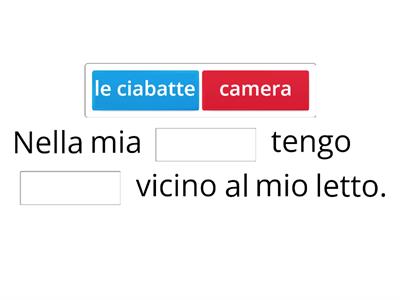 Inserisce le parole corrette.