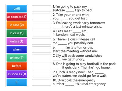 Future time clauses (practice)