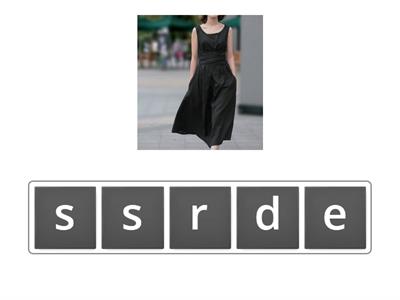 Clothes Unscramble the words