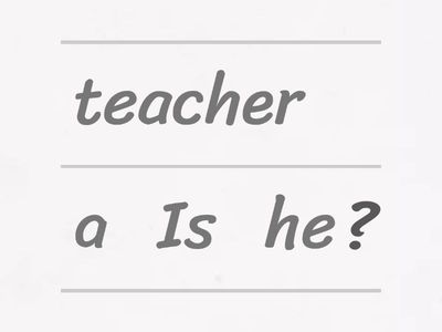 To be questions order