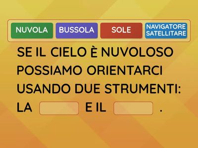 STRUMENTI PER ORIENTARSI