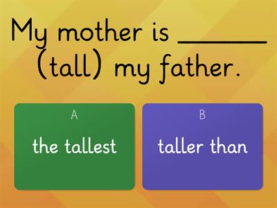 Comparative and superlative adjectives