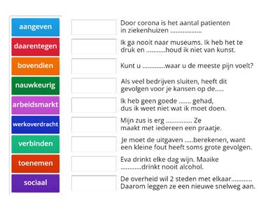 Taalcompleet B1 thema 5 woorden toets