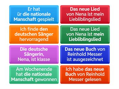 Nominative and Accusative endings 