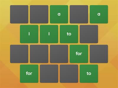 Memory Words - Matching