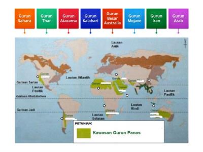 T3 -Bab 8.1 (kawasan gurun panas) -tumbuh tumbuhan semulajadi dan hidupan liar di dunia (T3) Kawasan Gurun panas